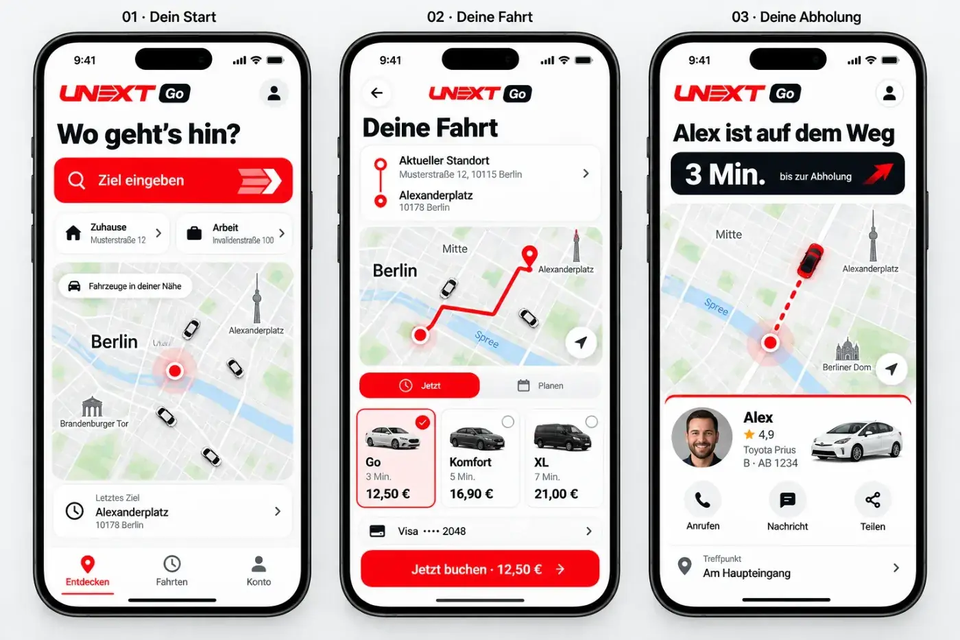 App-Entwurf von UNEXT Go